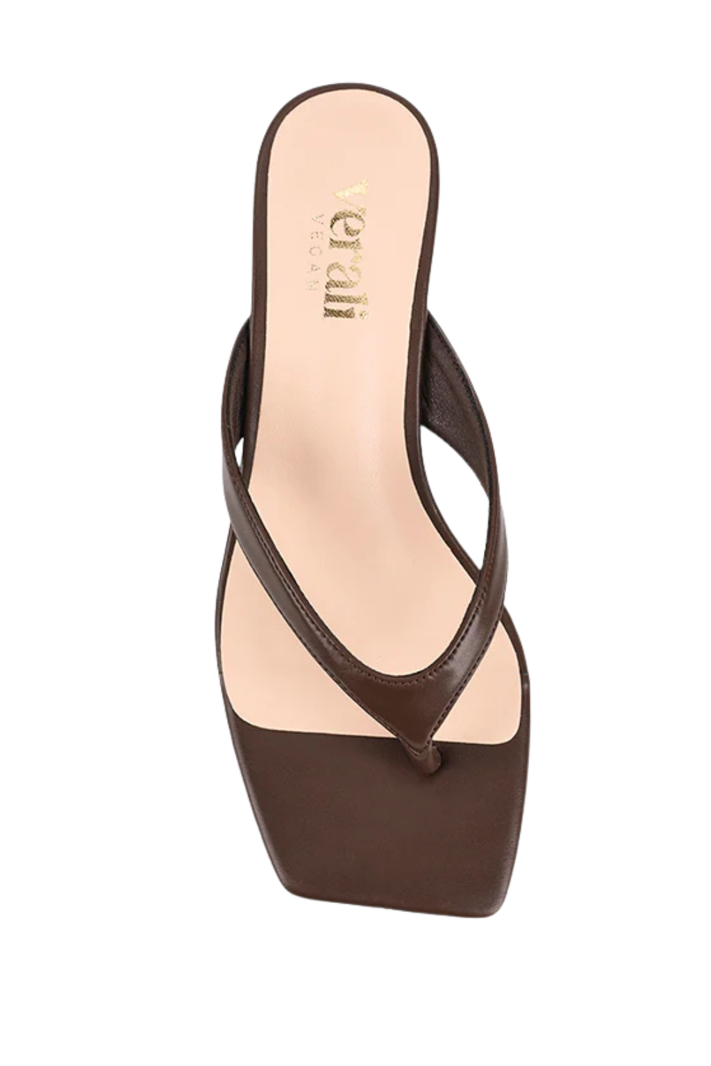 Martha Kitten Heel Thongs - Chocolate Brown