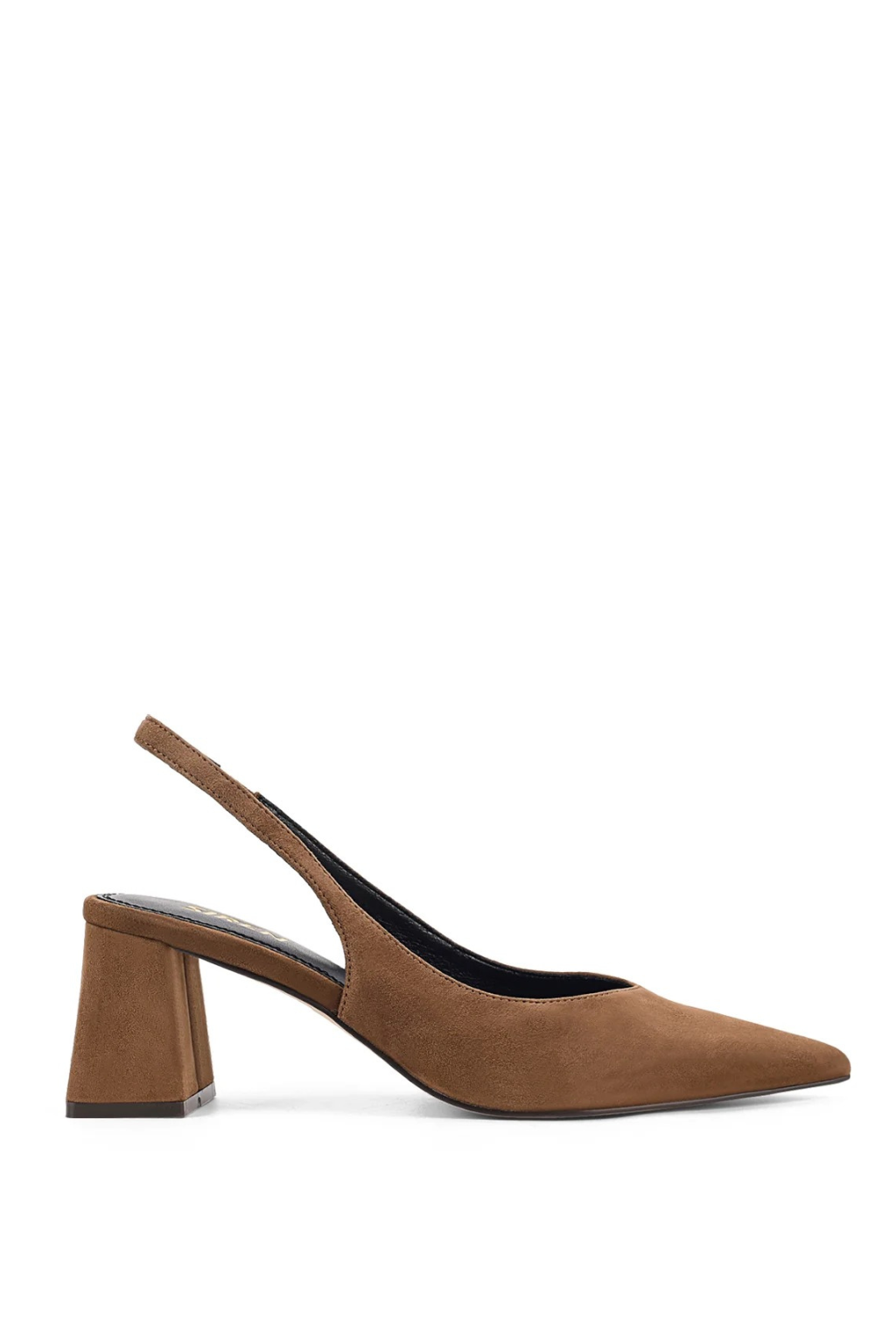 Yankee Slingback Block Heel - Toffee Brown Suede