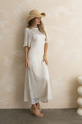 Airlie Crochet Midi Dress - Natural