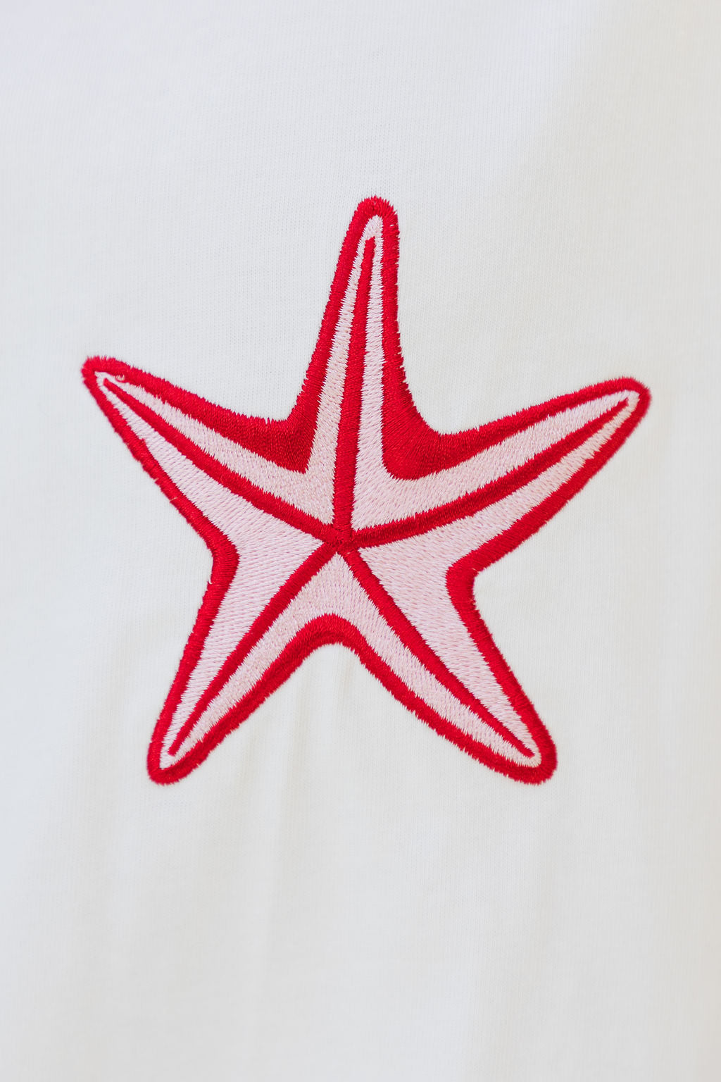 Malibu Embroidered Starfish Tee - Pink
