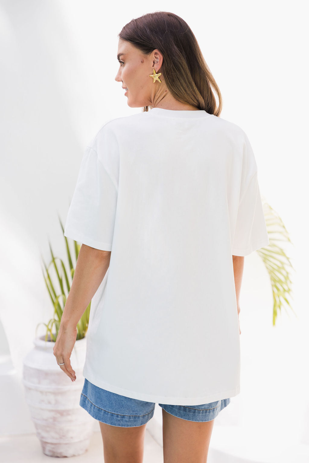 Malibu Embroidered Starfish Tee - Blue