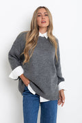Stella Knit Jumper - Charcoal Grey