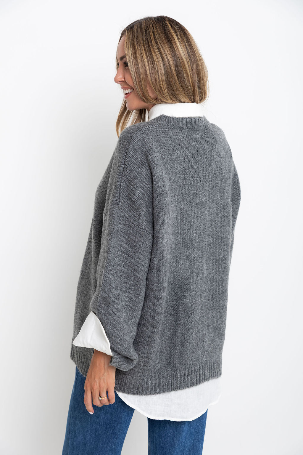 Stella Knit Jumper - Charcoal Grey