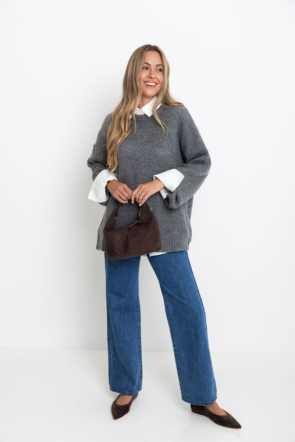 Stella Knit Jumper - Charcoal Grey