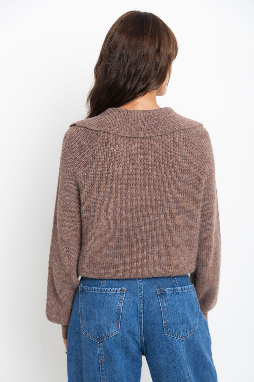 Maeve Knit Jumper  - Mocha Brown