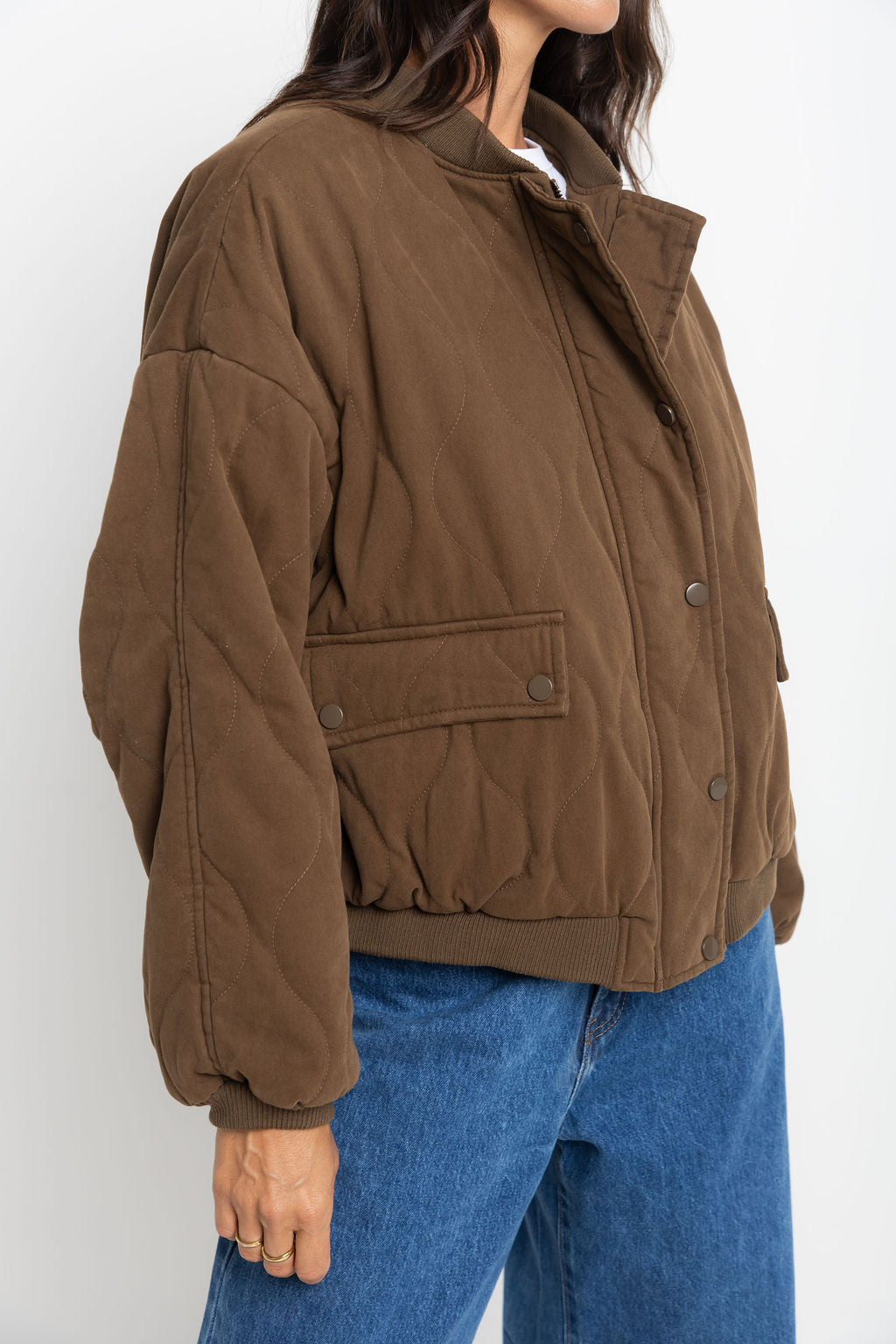 Finn Bomber Jacket - Deep Olive Choc