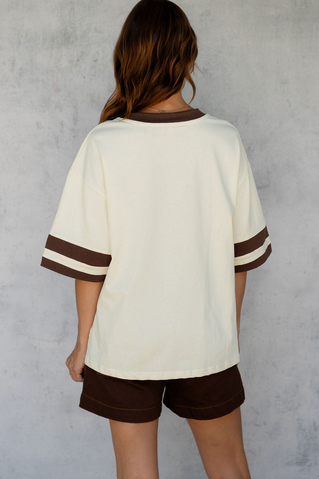 Blake Relaxed-Fit Stripe Tee - Yellow and Chocolate