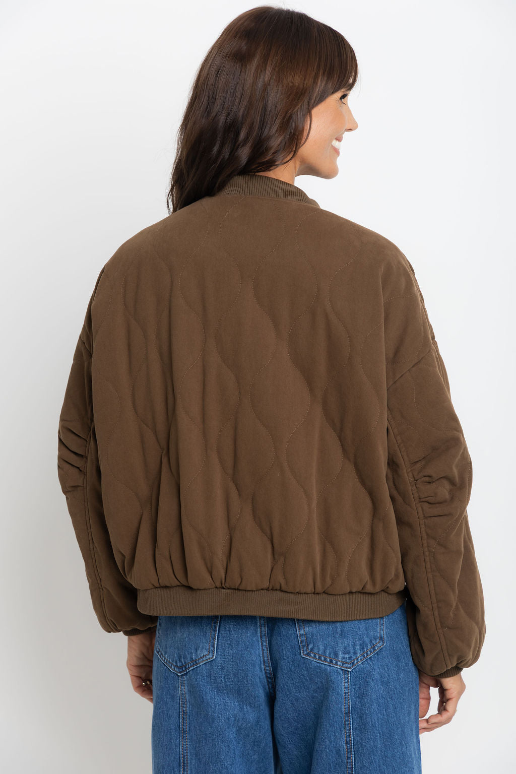 Finn Bomber Jacket - Deep Olive Choc