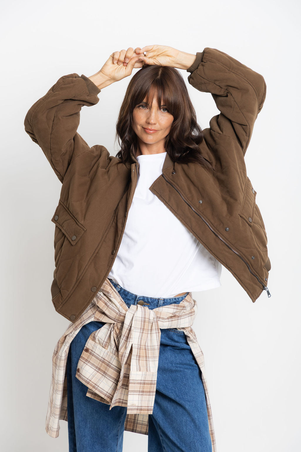 Finn Bomber Jacket - Deep Olive Choc