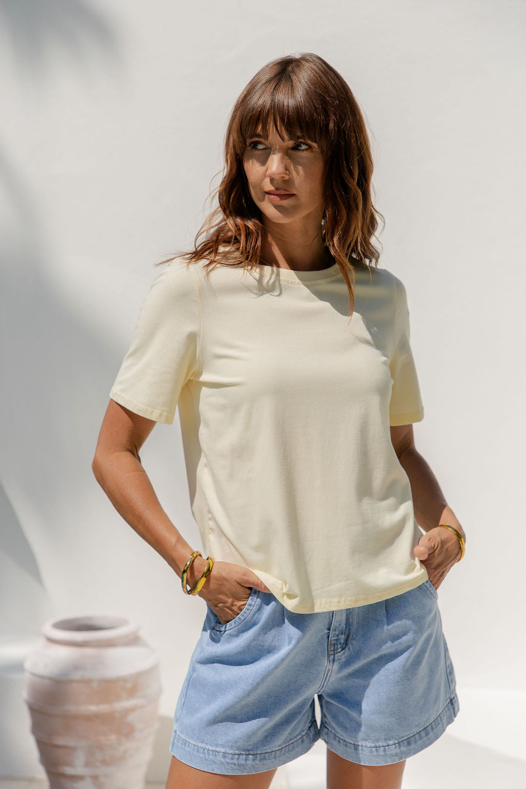 Baylee Basic Tee - Yellow