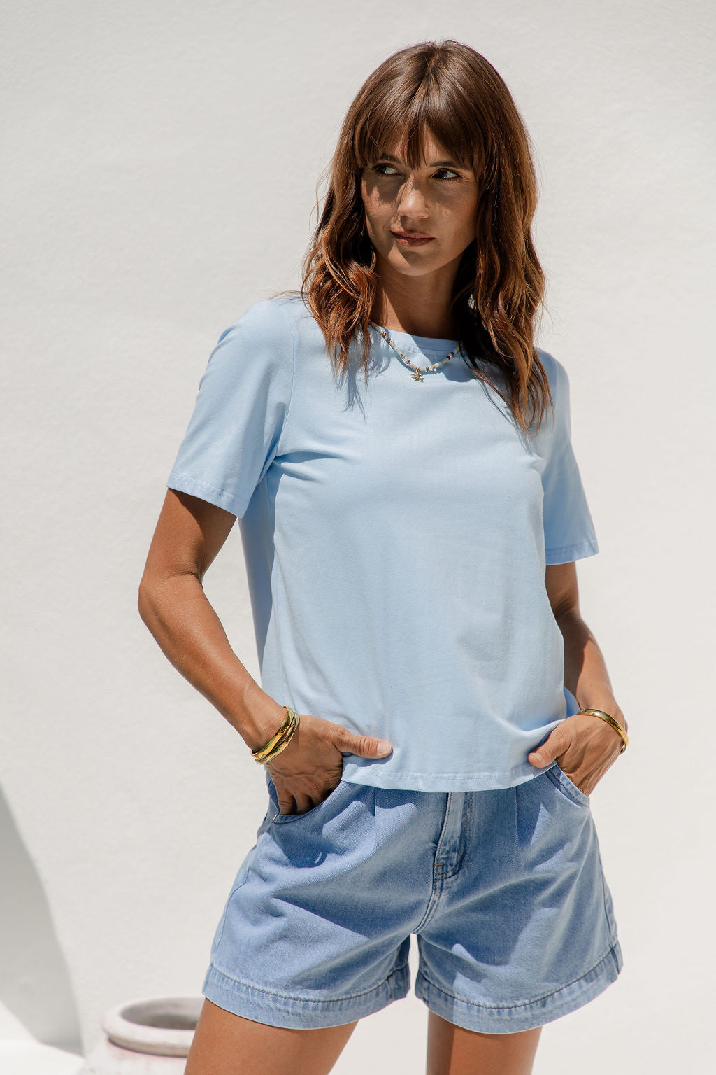 Baylee Basic Tee - Blue