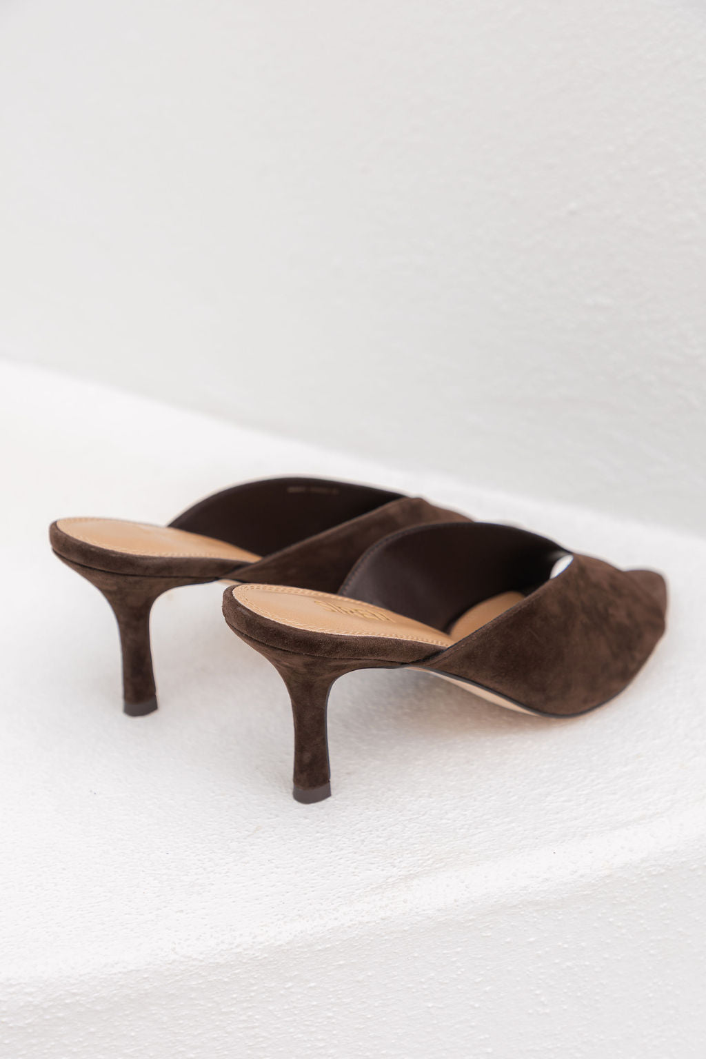 Mabel Pointed Toe Mules - Chocolate Brown Suede - Siren