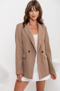 Eli Boyfriend Blazer Jacket - Mocha