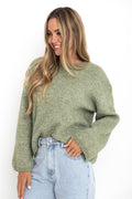 Elsie Knit Jumper - Sage Green