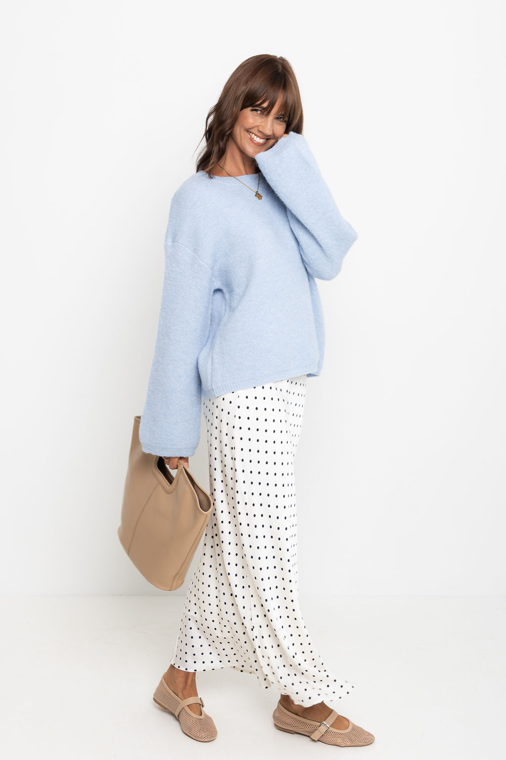 Elsie Knit Jumper - Sky Blue