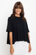 Jude Cotton Swing Tee - Black