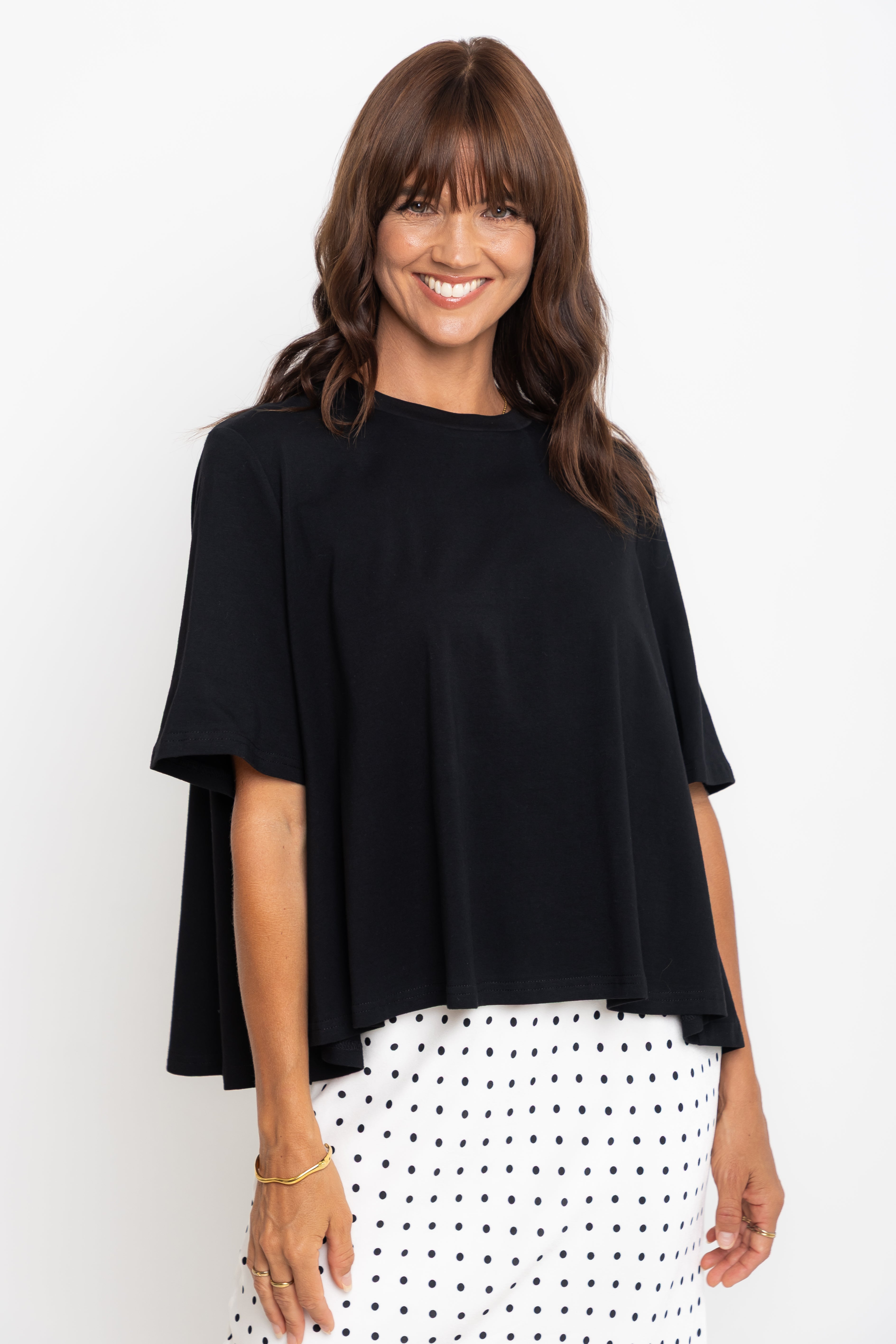 Jude Cotton Swing Tee - Black