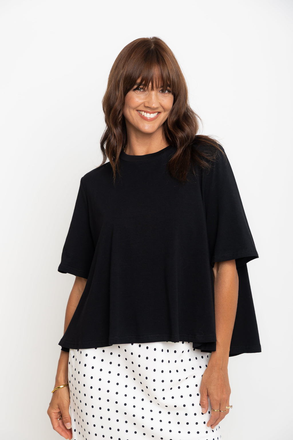 Jude Cotton Swing Tee - Black