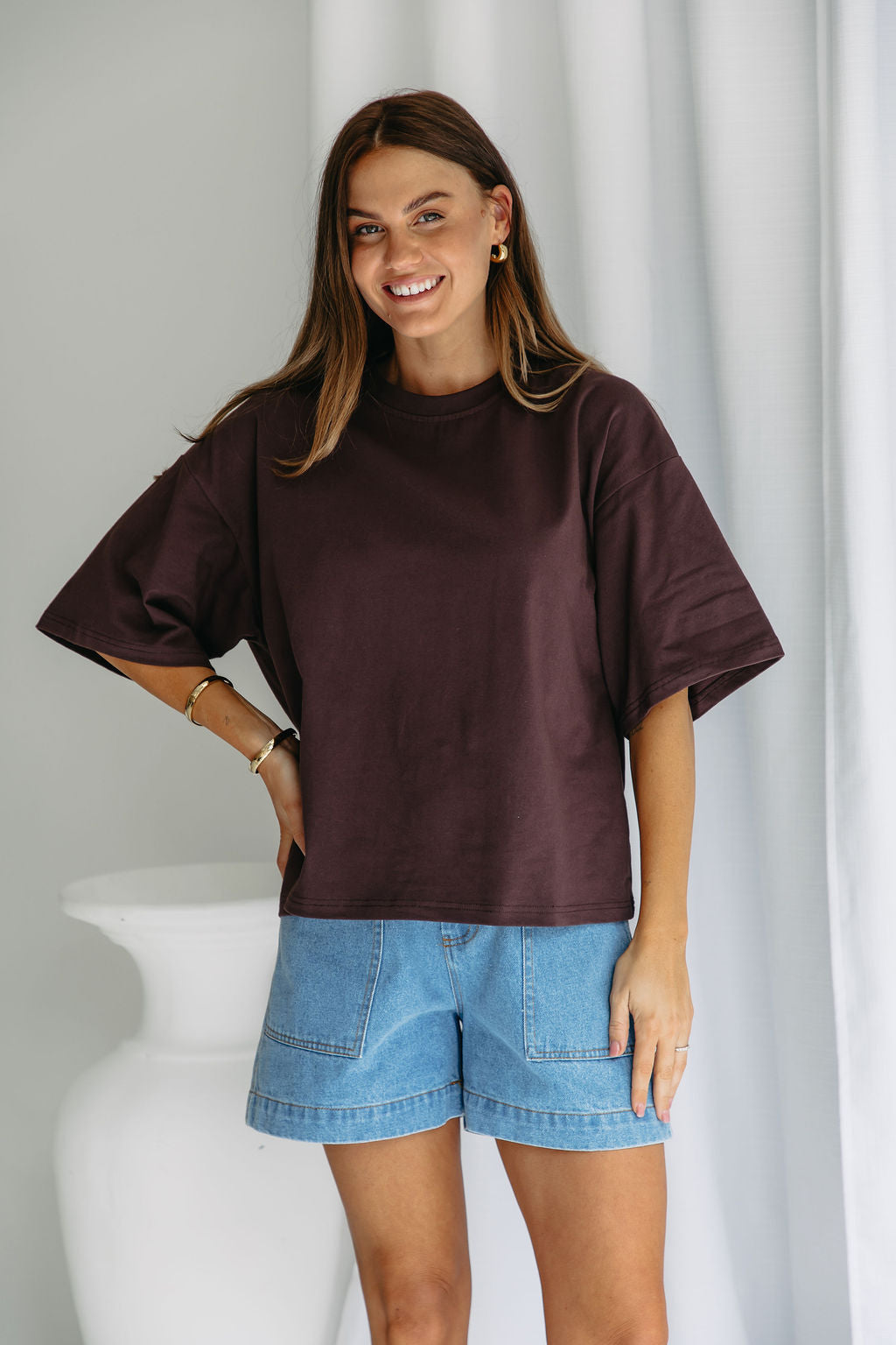 Koah Boxy-Fit Tee - Espresso Brown