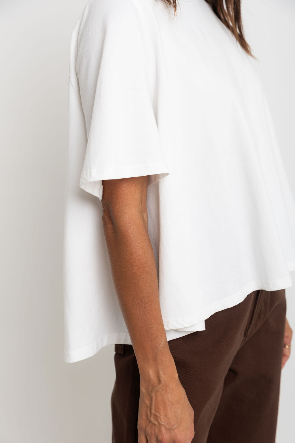 Jude Cotton Swing Tee - Ivory White