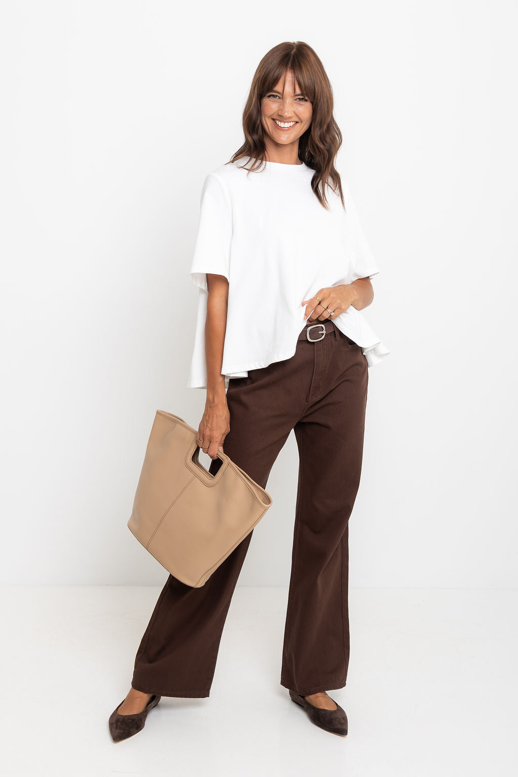 Jude Cotton Swing Tee - Ivory White