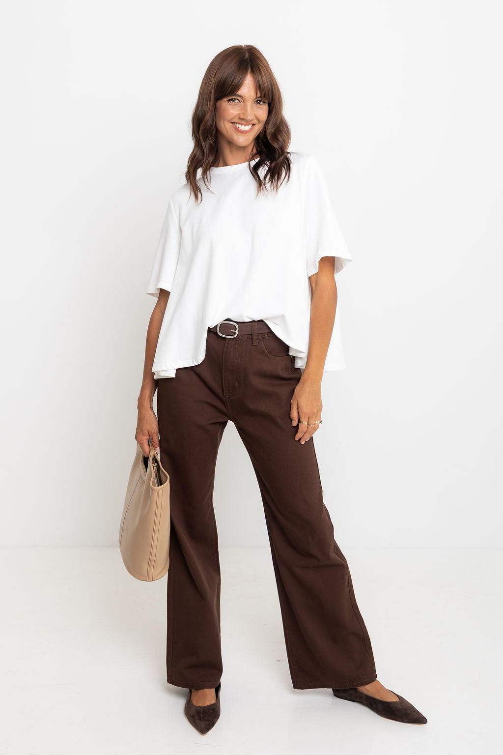 Jude Cotton Swing Tee - Ivory White
