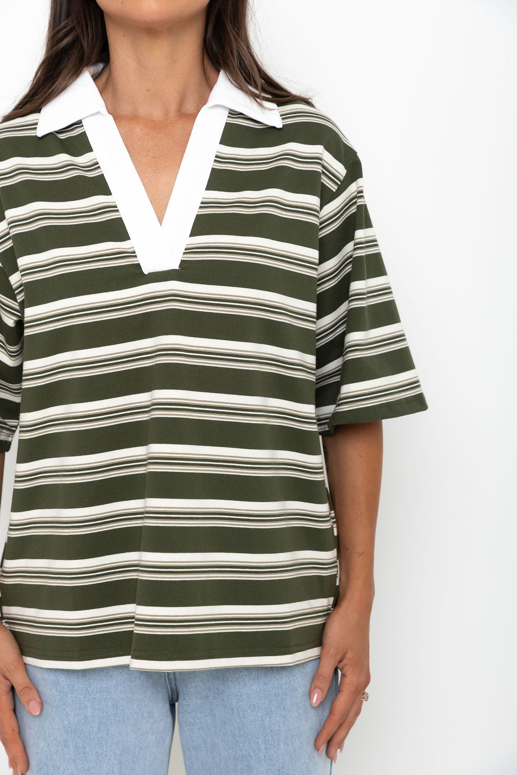 Ollie Rugby Stripe Tee - Green