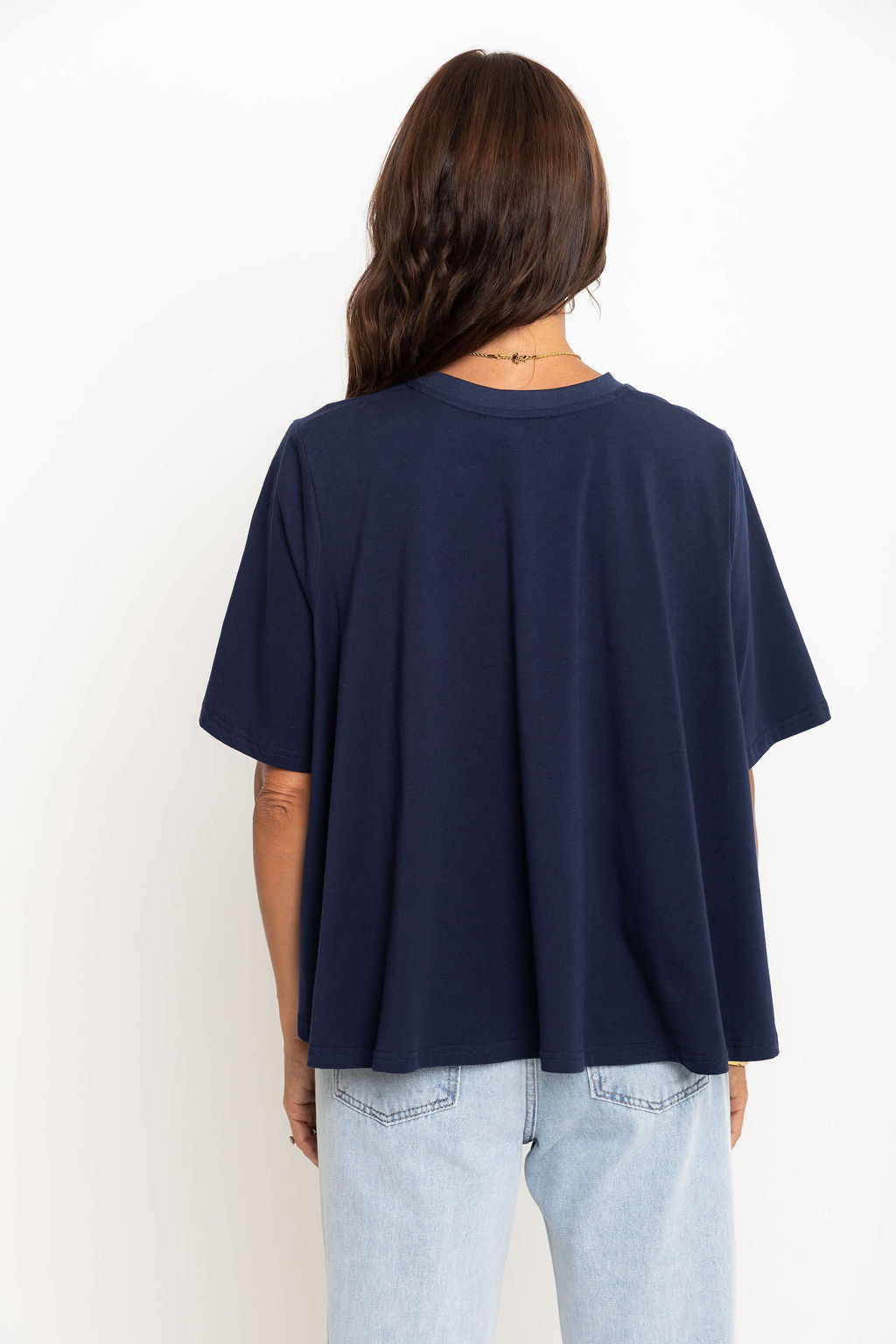 Jude Cotton Swing Tee - Navy