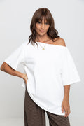 Arden Off-The-Shoulder Tee - White