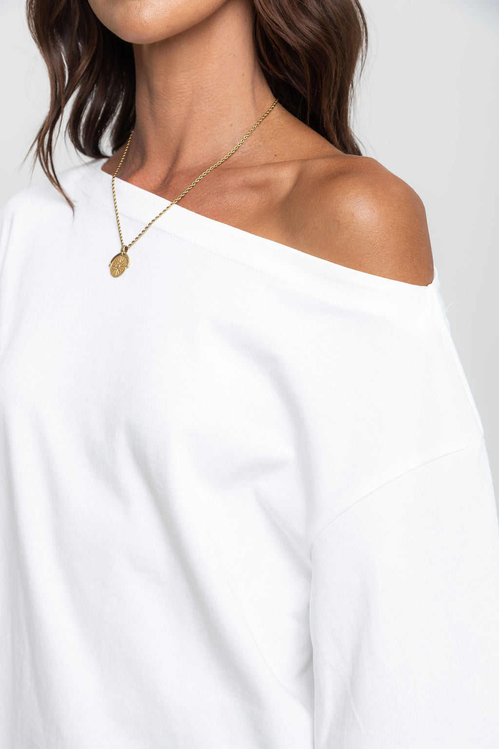 Arden Off-The-Shoulder Tee - White