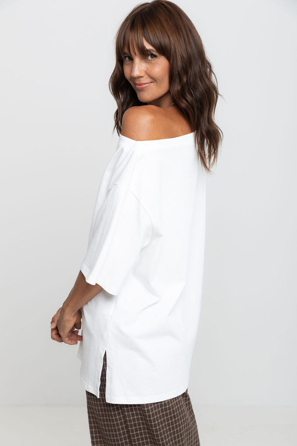 Arden Off-The-Shoulder Tee - White