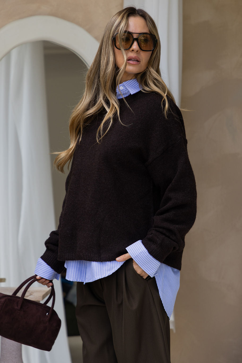 Mara Knit Jumper - Chocolate