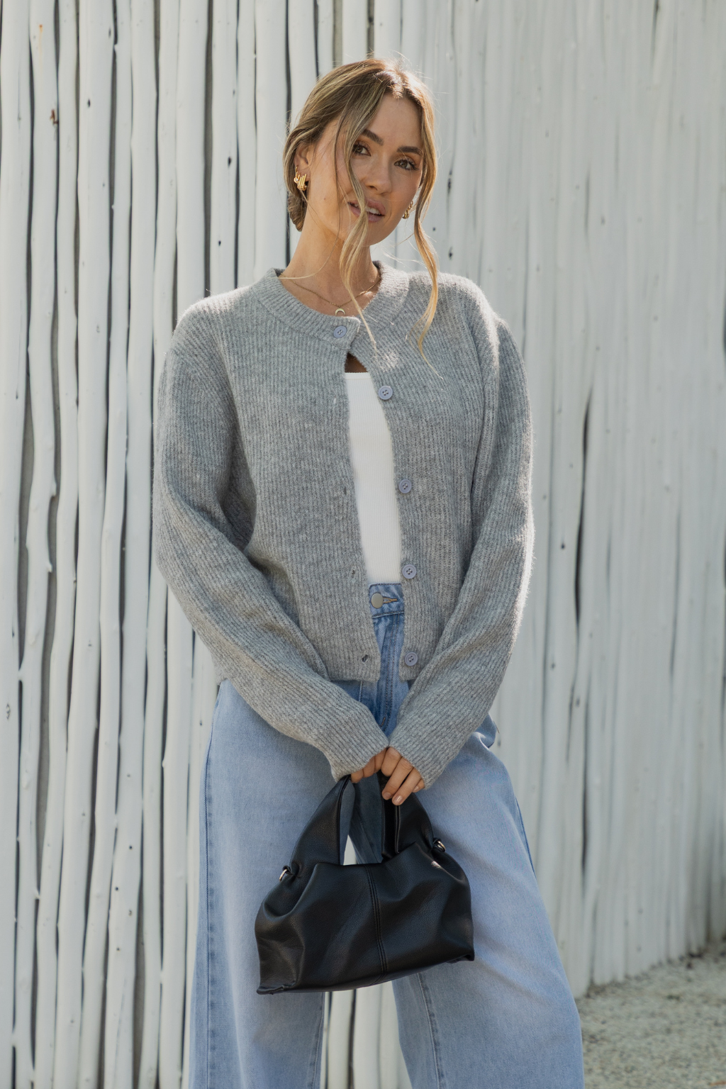 Hazel Knit Cardi - Grey