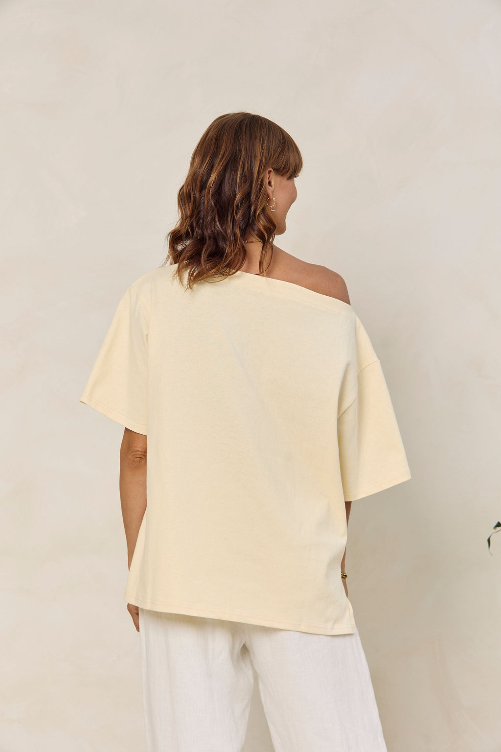 Arden Off-The-Shoulder Tee - Yellow