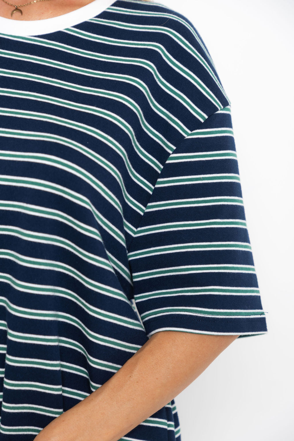 Zephyr Relaxed-Fit Stripe Tee - Navy